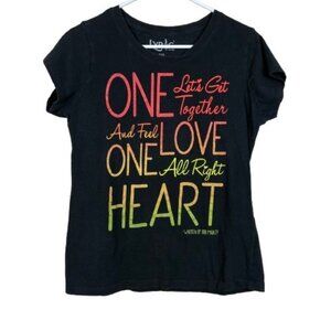 Lyric Nation Bob Marley One Love Tee Size 2XL Streetwear Vintagecore